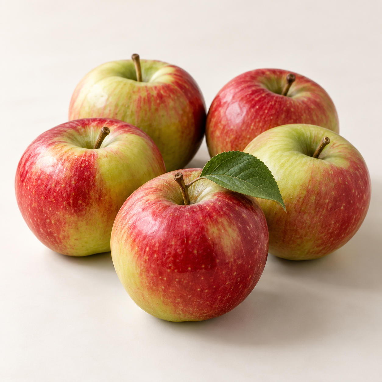 Illustrative red and green apples